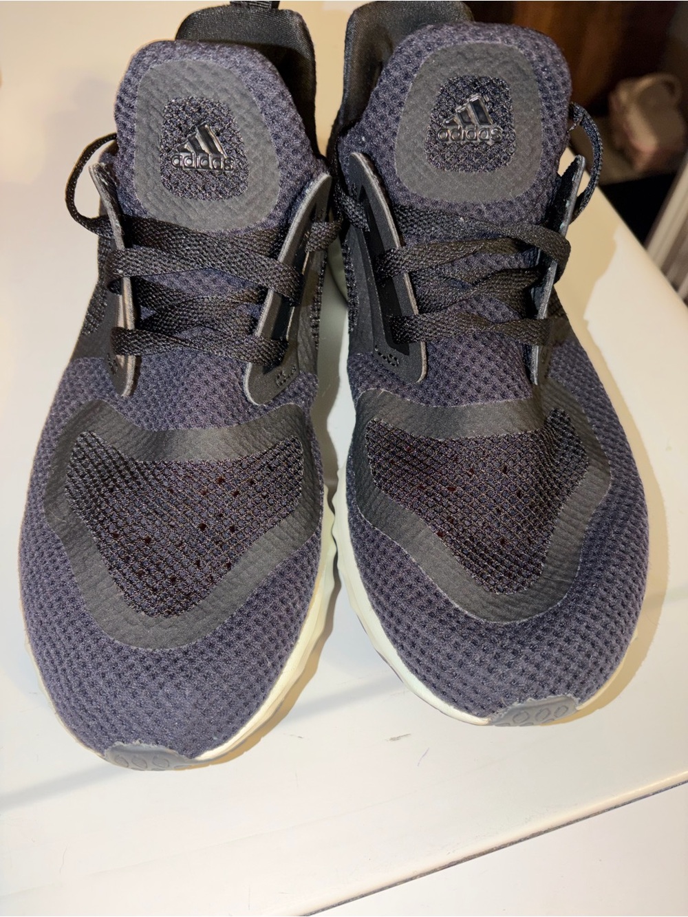 adidas black and orange athletic sneakers